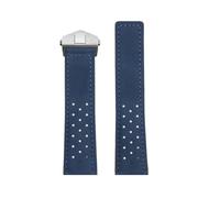 NFJNFCF Compatibile con Citizen Eco Drive FF Series CA4500 CA4505 CA4503 Cinturino for orologio in pelle di vacchetta vintage nero blu marrone marrone scuro 22 mm Accessori(Blue silver)
