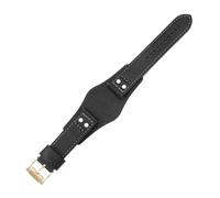 NFJNFCF Compatibile con Fossil Ch2891 Ch3051 Ch2565 FS5068 ME3099 Serie Cinturini in vera pelle di vacchetta Cinturino impermeabile e traspirante 2mm(Black Yellow)