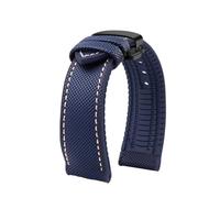 NFJNFCF Compatibile con il cinturino Casio PROTREK Mountaineering Series PRW-60Y/61/50Y/70Y/30 in nylon morbido e gomma, cinturino sportivo da uomo, 23 mm(Black Red-B)