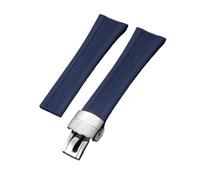 NFJNFCF Compatibile con il cinturino dell'orologio Patek Philippe Nautilus 5711/5712/5726 Interfaccia concava speciale Accessori for orologi in silicone impermeabile 25x13mm(Dark Blue-ST-Z18)