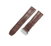 NFJNFCF Compatibile con Maurice Lacroix Pontos Les Classiques Serie Cinturino impermeabile in vera pelle di vacchetta Cinturino con fibbia pieghevole a doppia pressione 20 22mm(Brown-Steel,22mm)
