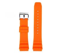 NFJNFCF Compatibile con orologio subacqueo Casio Swordfish MDV-106 MTP-VD01 MDV-107 Efr-303l Serie cinturino in silicone resina verde 22 mm cinturino impermeabile(Orange-silver,20mm)
