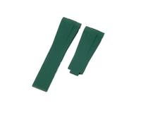 NFJNFCF Compatibile con Rolex Yacht-Master Submariner Datejust Premium Cinturino in silicone Chiusura pieghevole Accessori leggeri e resistenti al sudore 20 21mm(Green-No Buckle,20mm)