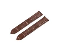 NFJNFCF Tecnologia unisex Dual Tail compatibile con cinturino Cartier MUST in vera pelle nero marrone con interfaccia piatta chiusura pieghevole cinturino impermeabile(Brown-No Buckle,25mm)