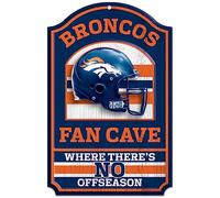 NFL 05426010 - Targa in legno Denver Broncos, 28 x 43 cm, colore: Nero