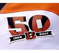 NFL 2017 Stagione Cincinnati Bengals 50TH Anniversario da Stiro 5.5 " Originale