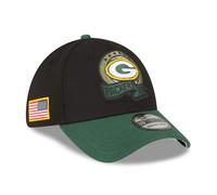 NFL Basecap Verde Bay Packers Berretto Saluto To Servizio 2022 Newera 39Thirty