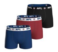 NFL Boxer Da Uomo, Confezione Da 3 - NFL Shield 3Pack Boxer, Cotone Stretch,...