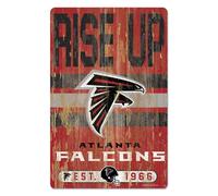 NFL Calcio Atlanta Falcons Slogan Wood Sign Targa Legno Decorazione Aumento Up