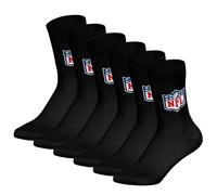 NFL Calze Unisex 6 Paia NFL Shield Crew, Logo, Misto Cotone