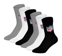 NFL Calze Unisex 6 Paia NFL Shield Crew, Logo, Misto Cotone