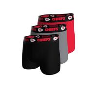NFL City Chiefs 3pk Boxers Black-Grey-Red -XL