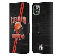 NFL CLEVELAND BROWNS LOGO ART CUSTODIA COVER A PORTAFOGLIO PER APPLE iPHONE