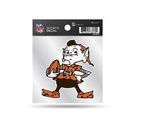 NFL Cleveland Browns Retro Decalcomania 4x4, colore della squadra, dimensioni della decalcomania individuale variano