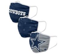 NFL Cowboys De Dallas 3er Set Gesichtsabdeckung Paradenti Faccia Cover Maschera