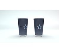 NFL Dallas Cowboys Set di 2 bicchieri in vetro da pinta bicchiere da birra 47...