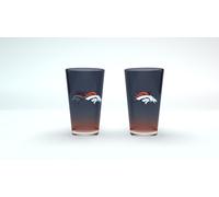 NFL Denver Broncos 2er Pinta Vetro Occhiali Set Birra 475ml Teamfarben