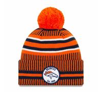 NFL Denver Broncos Sideline 2019 Bobble Berretto di Lana Ammanettato Knit Newera