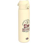 NFL Europa 49ers Borraccia in acciaio leggera, 600 ml/20 oz, non isolata, a tenuta stagna, facile da aprire, chiusura sicura, lavabile in lavastoviglie, coperchio a scatto, adatta ai portabicchieri