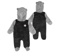 NFL FLC Bunting Pram, Game Nap Teddy-Festone in Pile con Cerniera Intera Unisex Baby, Nero, 6-9 Mesi