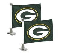 NFL Green Bay Packers - Set di 2 bandiere Ambasciatore Stylegreen Bay Packers bandiera set 2 pezzi stile ambasciatore, colore squadra, taglia unica