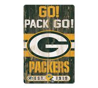 NFL Green Bay Packers Slogan In Legno Decorazione Football