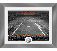 NFL Highland Menta Miami Delfini Art Deco Stadio Argento Coin Immagine 40x33cm