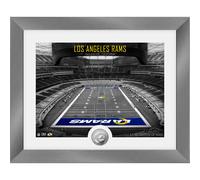 NFL Highland Mint Los Angeles Rams Moneta In Argento Art Deco Del Museo 40x33cm