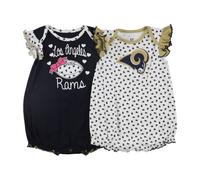NFL LA Rams Tuta Bodysuit 2 Pezzi Bambina Blu Cotone Logo Chiusura a Scatto
