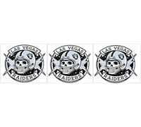 NFL Las Vegas Raiders 3 Pack Anime Lightning Skull Sticker Decal