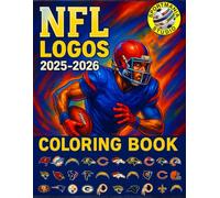 NFL Logos 2025 - 2026 Coloring book: Sport badges to color for kids 6 to 12 years old