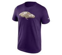 NFL Maglietta Baltimore Ravens Cromo Grafico Logo Viola Scuro T-Shirt