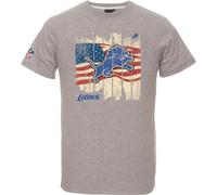 NFL Maglietta Detroit Lions Grigio USA Bandiera Calcio Majestic