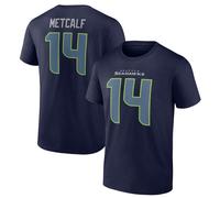 NFL Maglietta Seattle Seahawks D.K.Metcalf Blu Marino Grafico Calcio Maglia