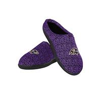 NFL mens Team color Poly Knit Cup sole pantofole, Baltimore Ravens, Large (Mens 11-12)