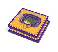 NFL Minnesota Vikings 2er Set Sottobicchiere Set Stadium Vista 3-D Stadio