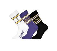NFL Calzini sportivi unisex Minnesota Vikings 3pk Crew Socks (confezione da 3)