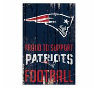 NFL New England Patriots Orgoglioso Support Wood Sign Targa Legno Deko Calcio