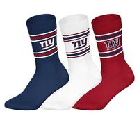 NFL NEW YORK GIANTS 3pk Crew Socks - DBL/WHT/RED - 43/46