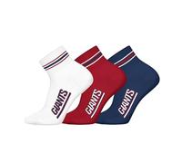 NFL NEW YORK GIANTS 3pk Quarter Socks - WHT/RED/DBL - 35/38