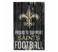 NFL Nuovo Orleans Saints Orgoglioso To Support Wood Sign Targa Legno Deko Calcio