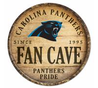 NFL Pantere Della Carolina Fan Cave Rotondo Wood Sign Targa Legno Deko Calcio