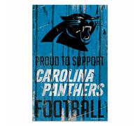 NFL Pantere Della Carolina Orgoglioso To Support Wood Sign IN Legno Deko Calcio
