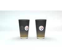 NFL Pittsburgh Steelers 2er Pinta Vetro Occhiali Set Birra 475ml Teamfarben
