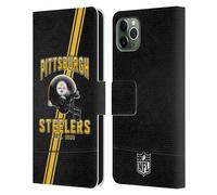 NFL PITTSBURGH STEELERS LOGO ART CUSTODIA COVER A PORTAFOGLIO PER APPLE iPHONE