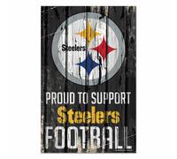 NFL Pittsburgh Steelers Orgoglioso To Support Wood Sign Targa Legno Deko Calcio