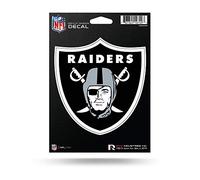 NFL Raiders Oakland - Decalcomania media fustellata, 22,9 x 12,7 x 0,5 cm, logo della squadra