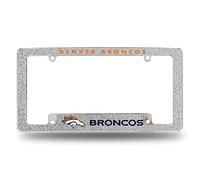 NFL Rico Industries Denver Broncos Chrome All Over Automotive Bling cornice targa 30,5 x 15,2 cm cromato su tutta la superficie automobilistica Bling cornice targa design per auto/camion/SUV