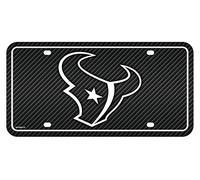 NFL Rico Industries Houston Texans etichetta in metallo in fibra di carbonio 21,6 x 27,9 cm - ideale per camion/auto/SUV