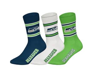 NFL SEATTLE SEAHAWKS 3-teilige Rundhalssocken - NNY/WHT/GRN - 43/46